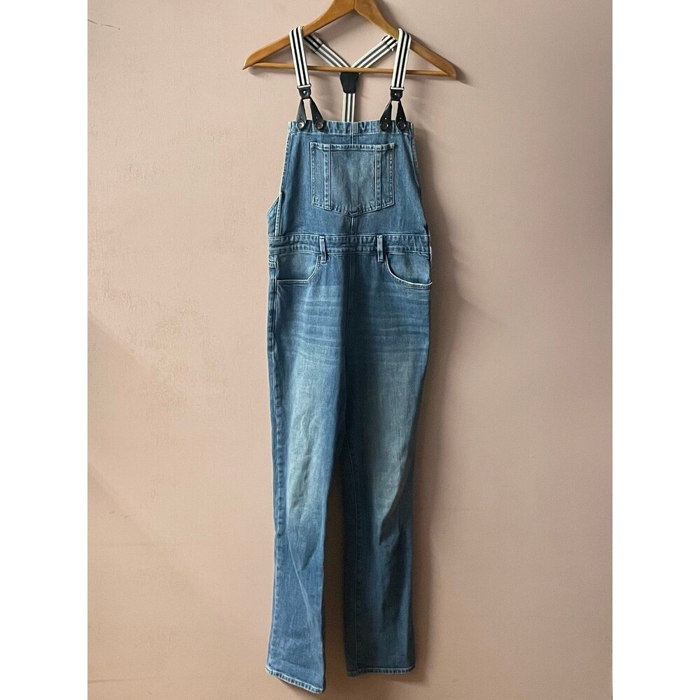 Frame Denim Medium Wash Blue Skinny Overalls Size S